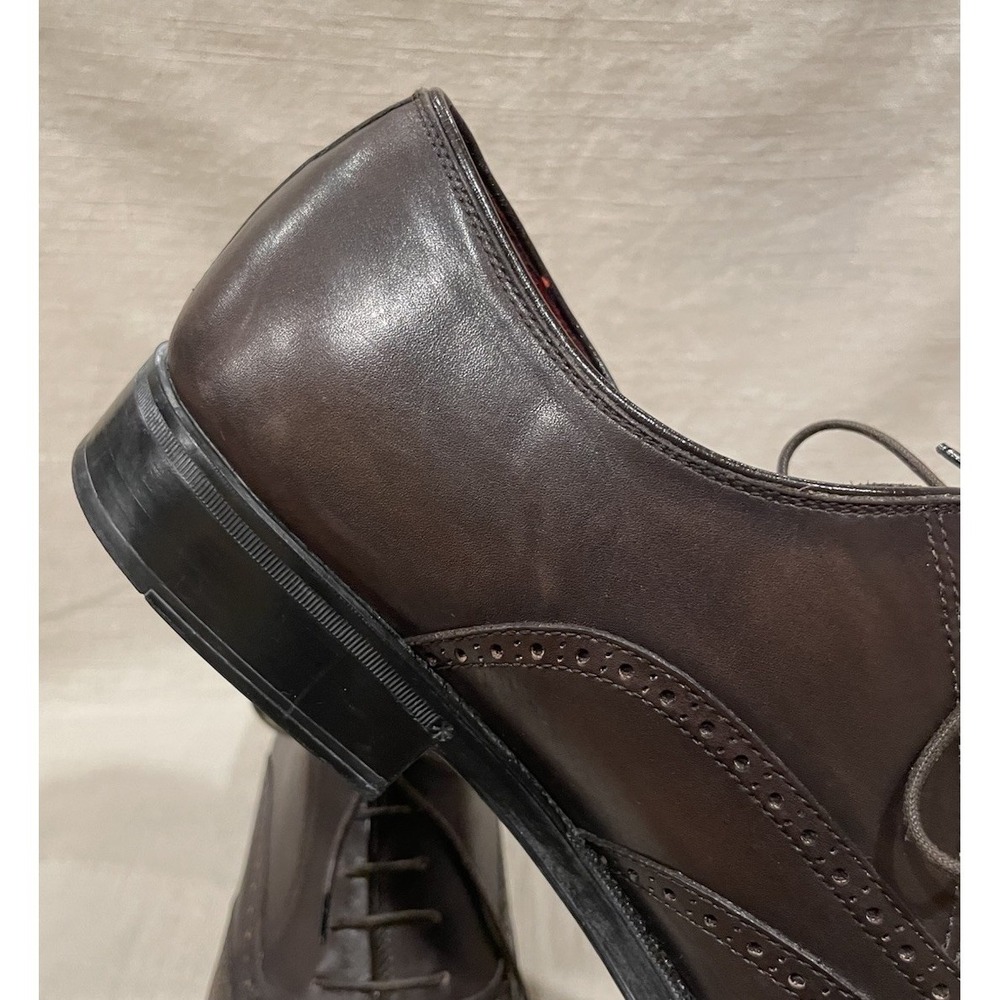 BARRETT Oxford Dark Brown Leather Full Brogue Wingtip Dress Shoes Men's Sz 10.5 - Picture 12 of 16